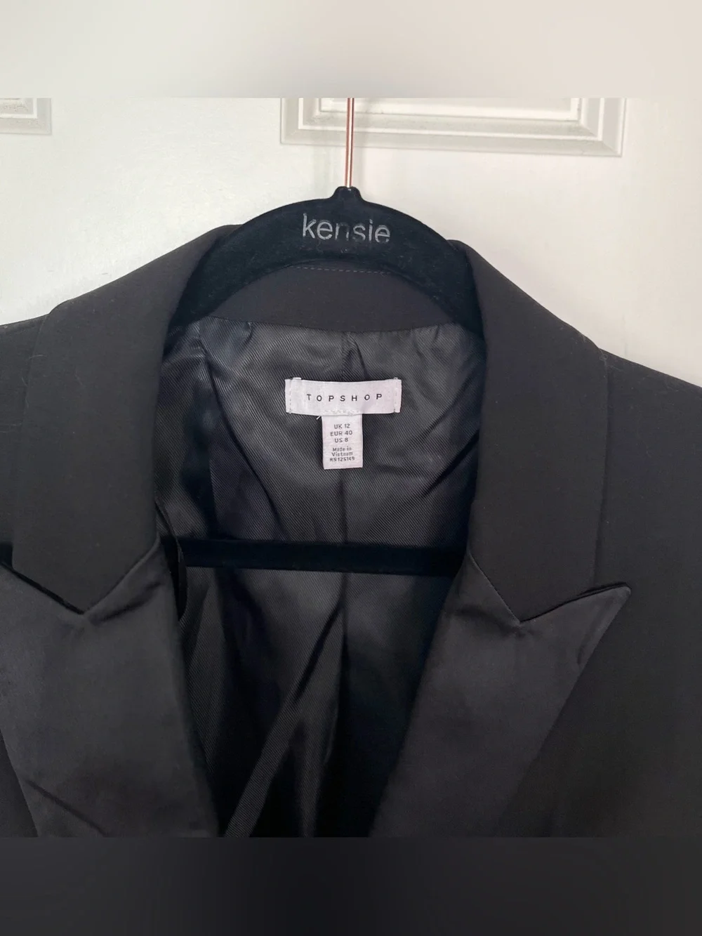 Topshop Double-Breasted Belted Tuxedo Blazer NWOT